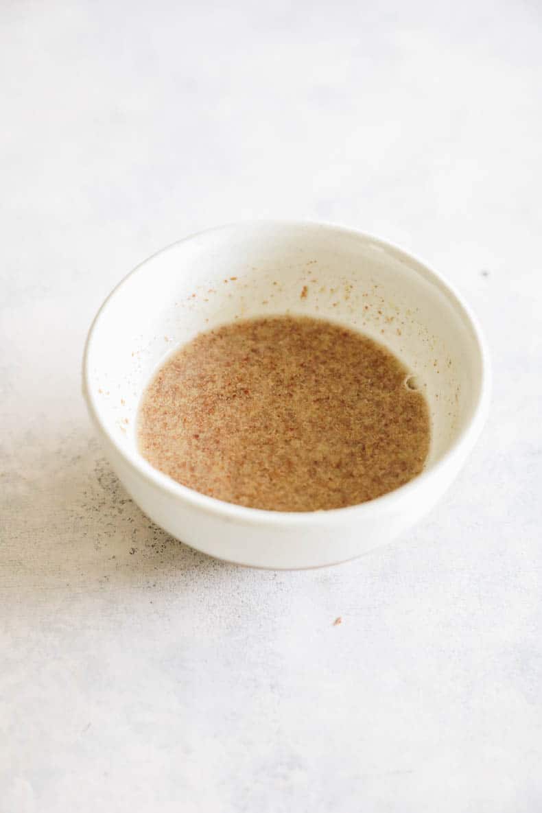 flax egg in a small bowl