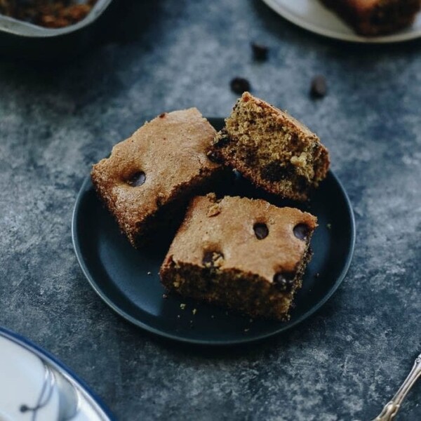 Never tried baking with tahini? Start with these Chocolate Chip Tahini Bars! They're chewy and packed with melted chocolate for a decadent sweet made with healthier ingredients.