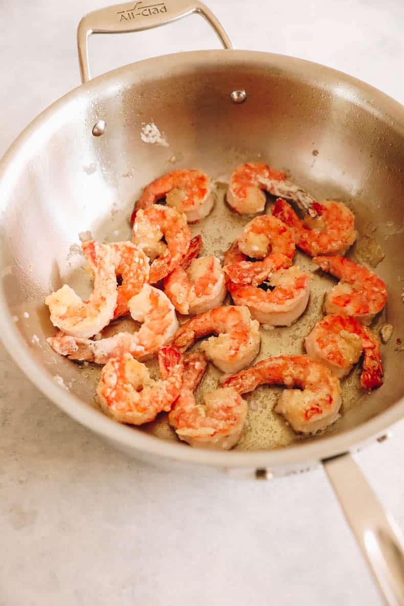 breaded shrimp cooked in a wok.