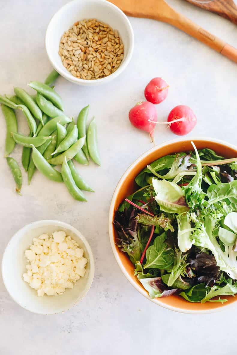 ingredients for spring mix salad